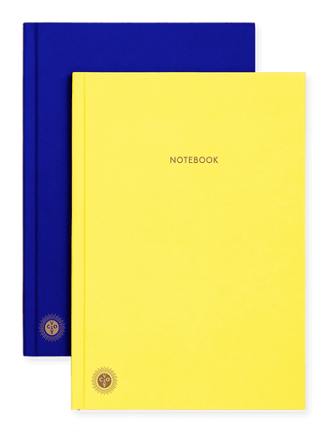 Blue & Yellow Double-Sided Notebook Planner