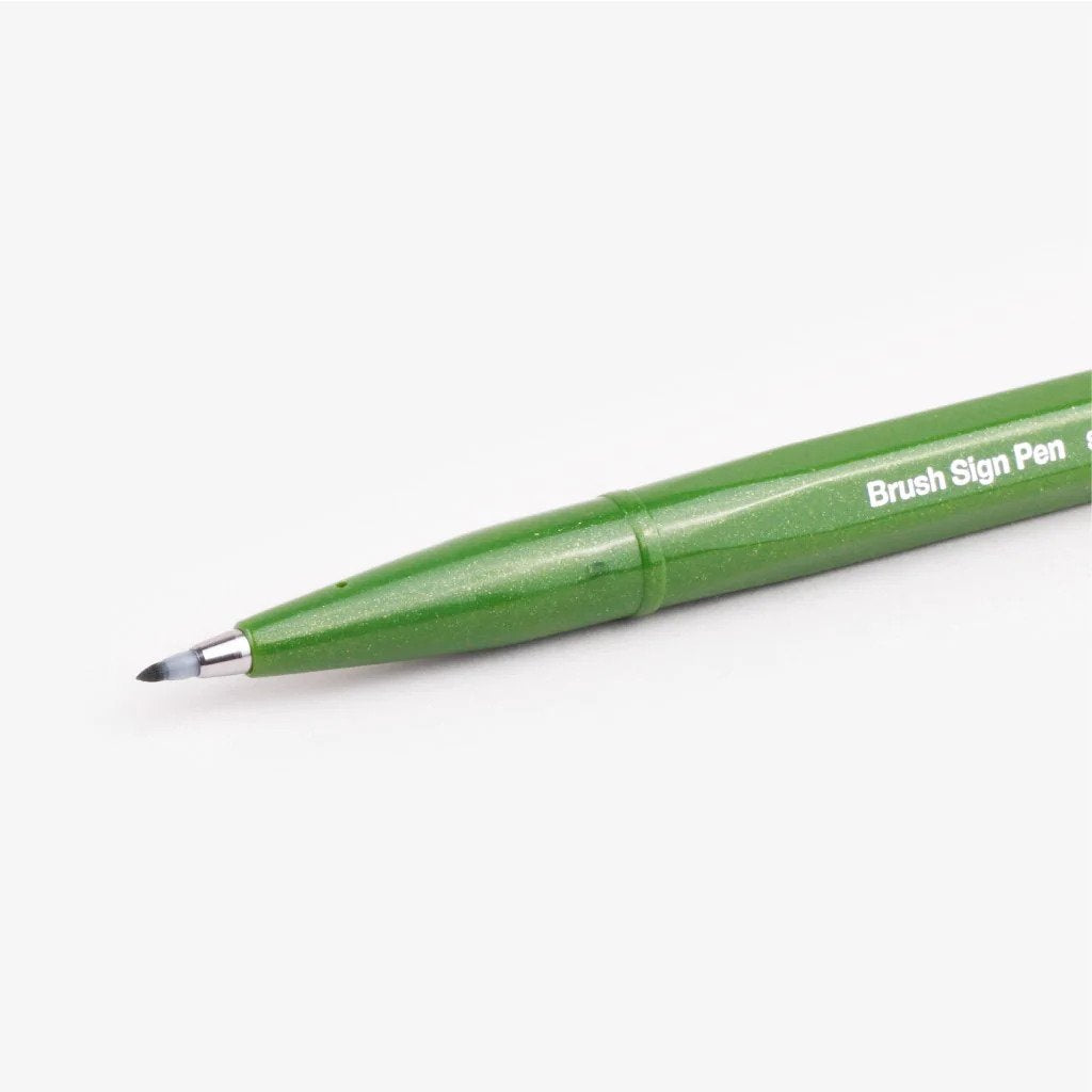 Pentel Touch Sign Brush Pen - Olive Green