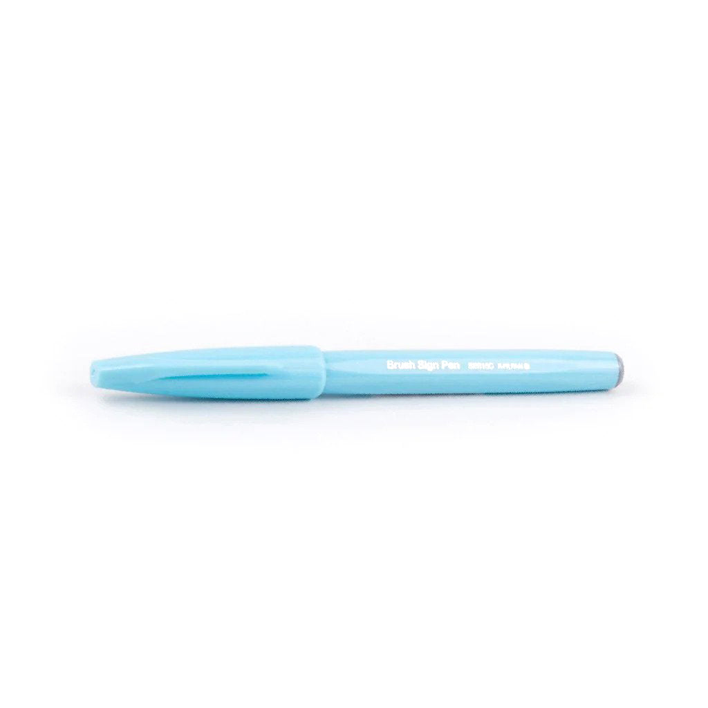 Pentel Touch Sign Brush Tip Pen - Pale Blue