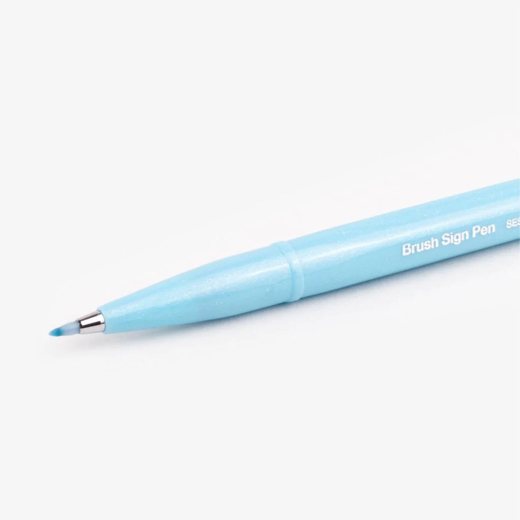 Pentel Touch Sign Brush Tip Pen - Pale Blue