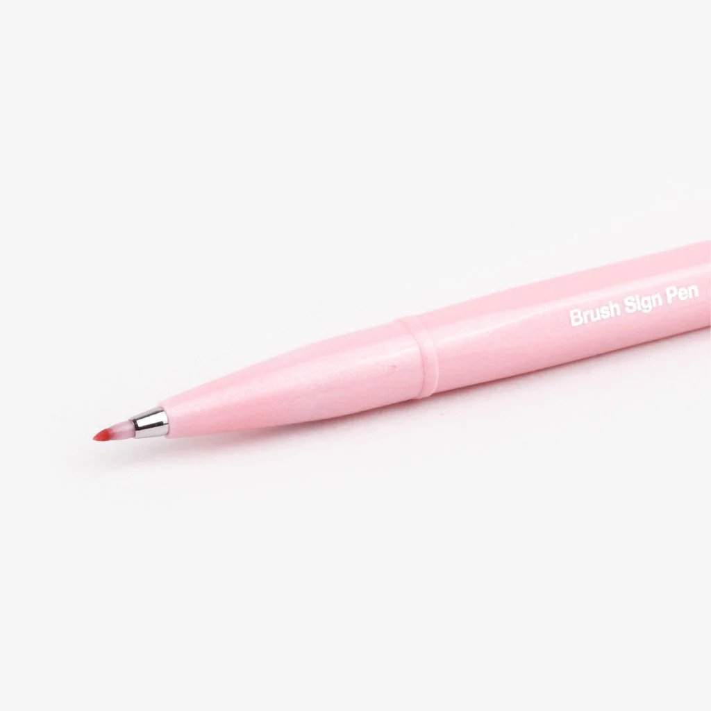 Pentel Touch Sign Brush Pen - Pale Pink