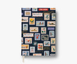 Postage Stamps Fabric Notebook - Lined