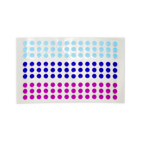 Stalogy Masking Tape Sticker Patches (5MM) - Light Blue/Purple/Magenta