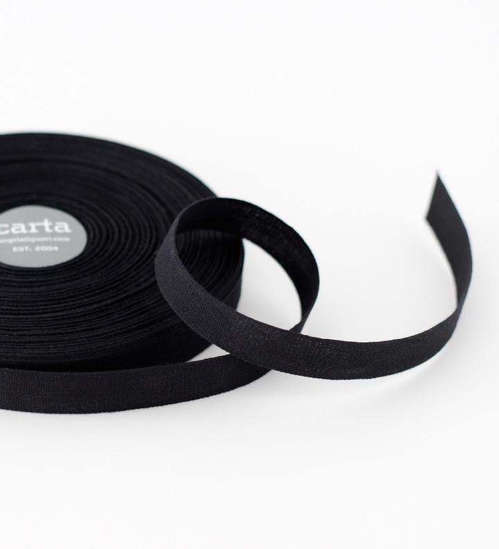 Black Weave Cotton Ribbon