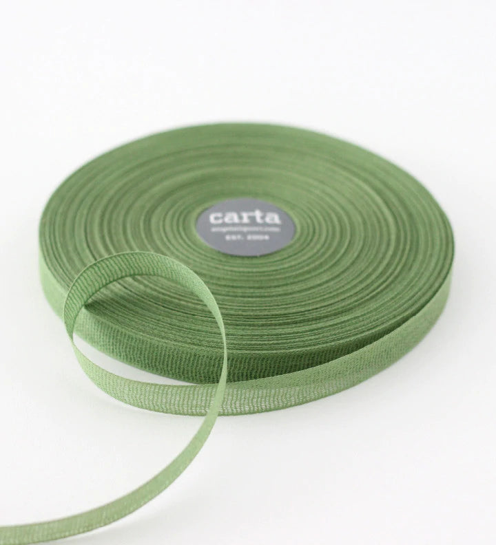 Loose Weave 1/2" Cotton Ribbon - Grass