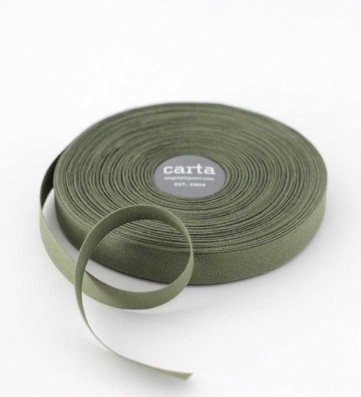 Olive Tight Weave Cotton Ribbon