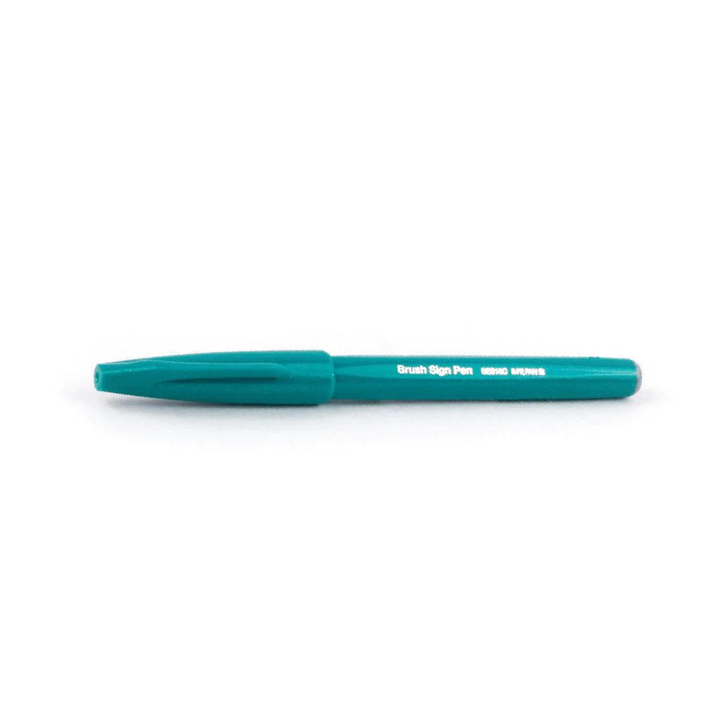 Pentel Touch Sign Brush Tip Pen - Turquoise Green