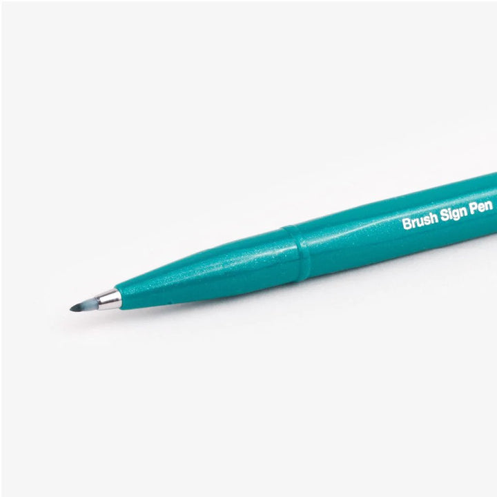 Pentel Touch Sign Brush Tip Pen - Turquoise Green