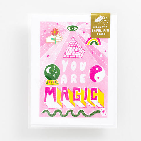 You Are Magic - Lapel Pin Card